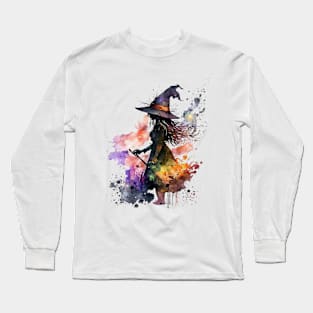 Witch Watercolour #8 Long Sleeve T-Shirt